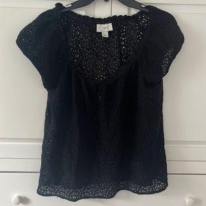 Black lace Ann Taylor loft top